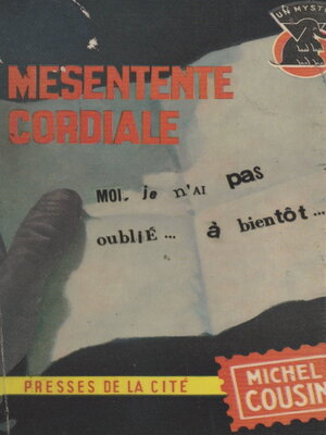 cover image of Mésentente cordiale